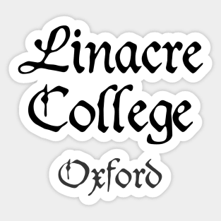 Oxford Linacre College Medieval University Sticker